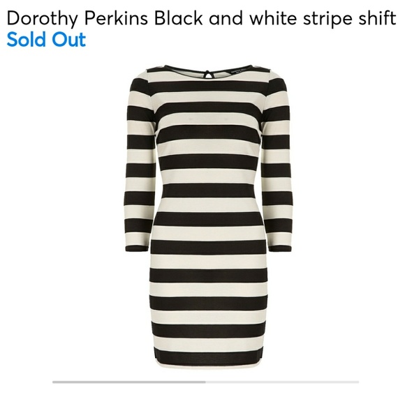 Dorothy Perkins black & white striped shift dress - Picture 8 of 8